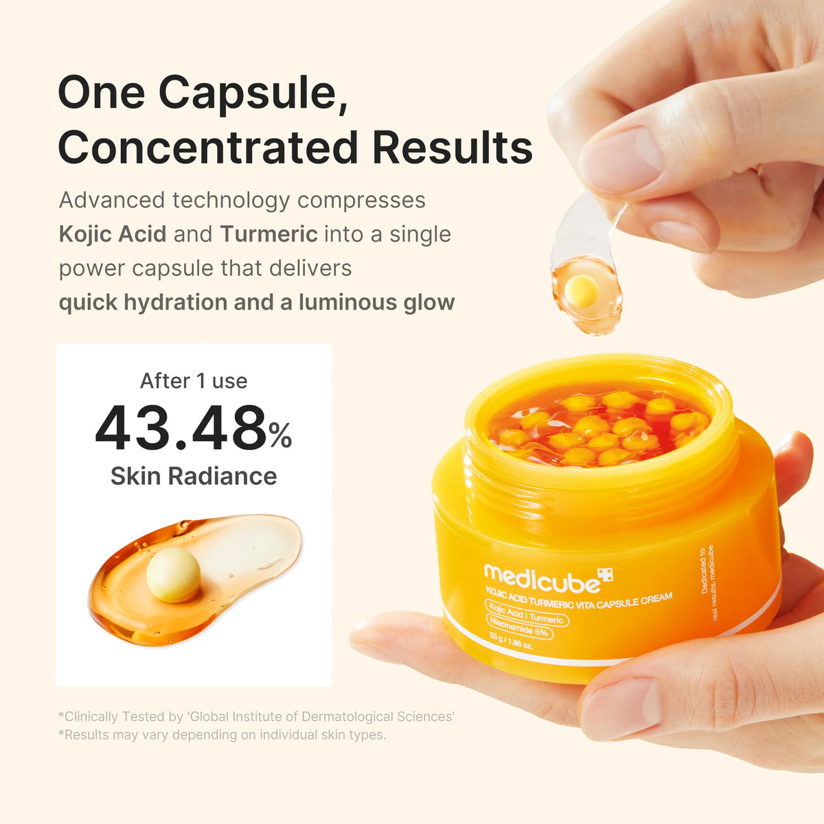 Medicube Kojic Acid Tumeric Vita Capsule Cream 1.86 oz