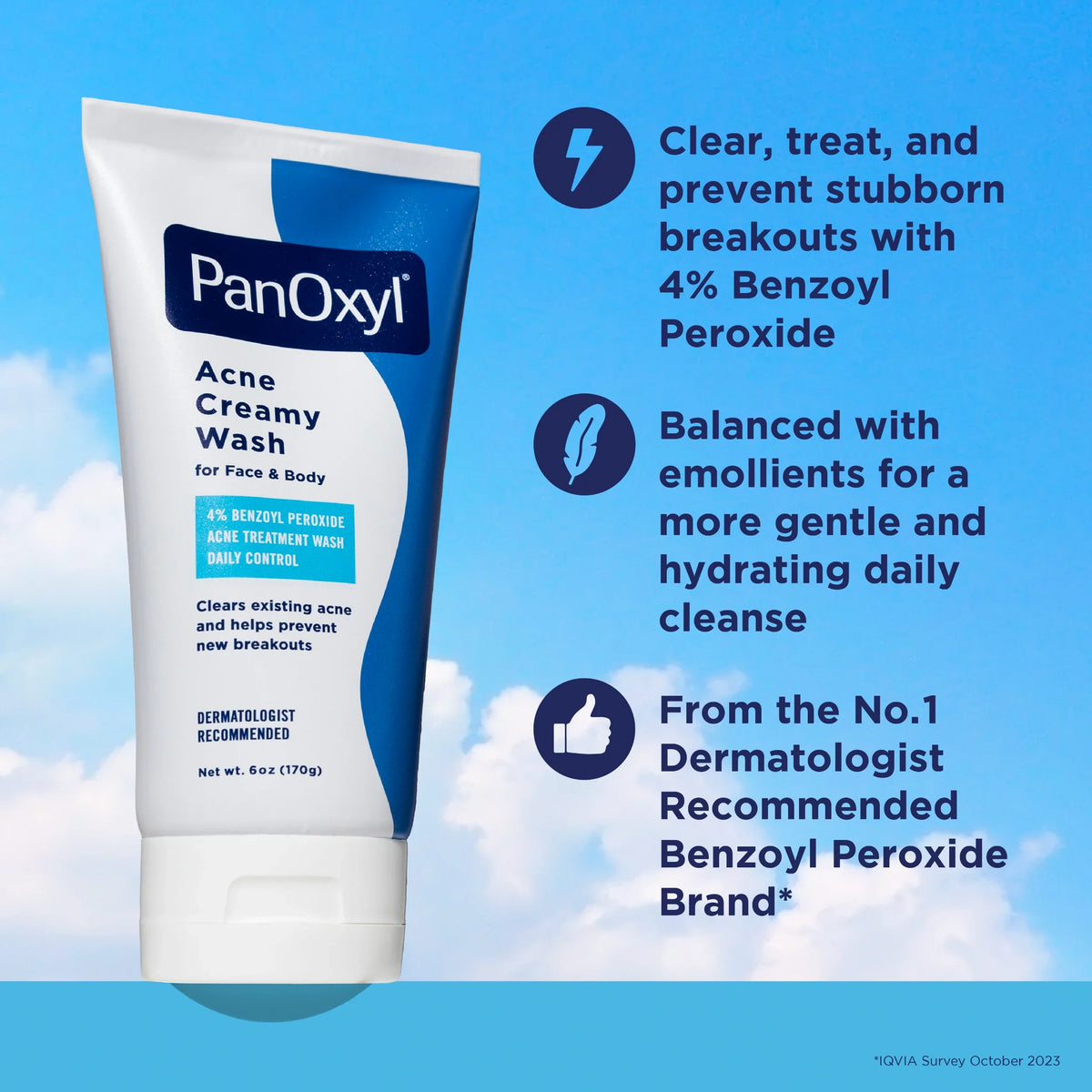 Panoxyl 4% Creamy Facial Treatment Wash - 6 oz