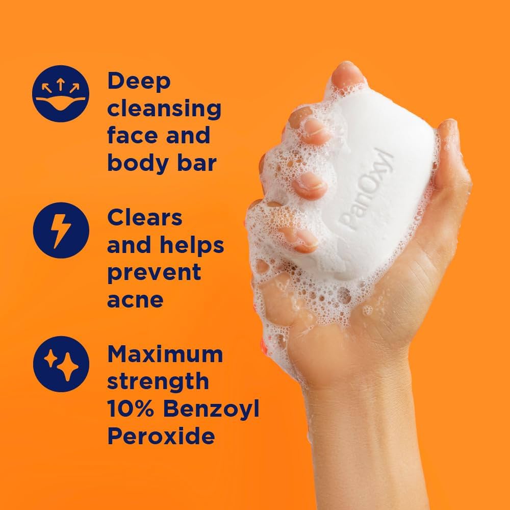 PanOxyl 10% Benzoyl Peroxide Acne Face Cleansing Bar - 4oz