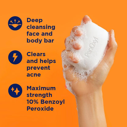 PanOxyl 10% Benzoyl Peroxide Acne Face Cleansing Bar - 4oz