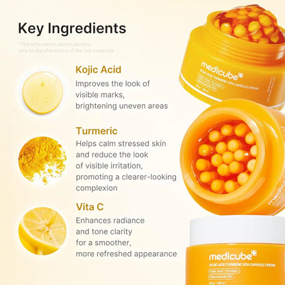 Medicube Kojic Acid Tumeric Vita Capsule Cream 1.86 oz