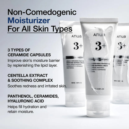Anua 3 Ceramide Panthenol Moisture Barrier Cream 3.38 FL OZ