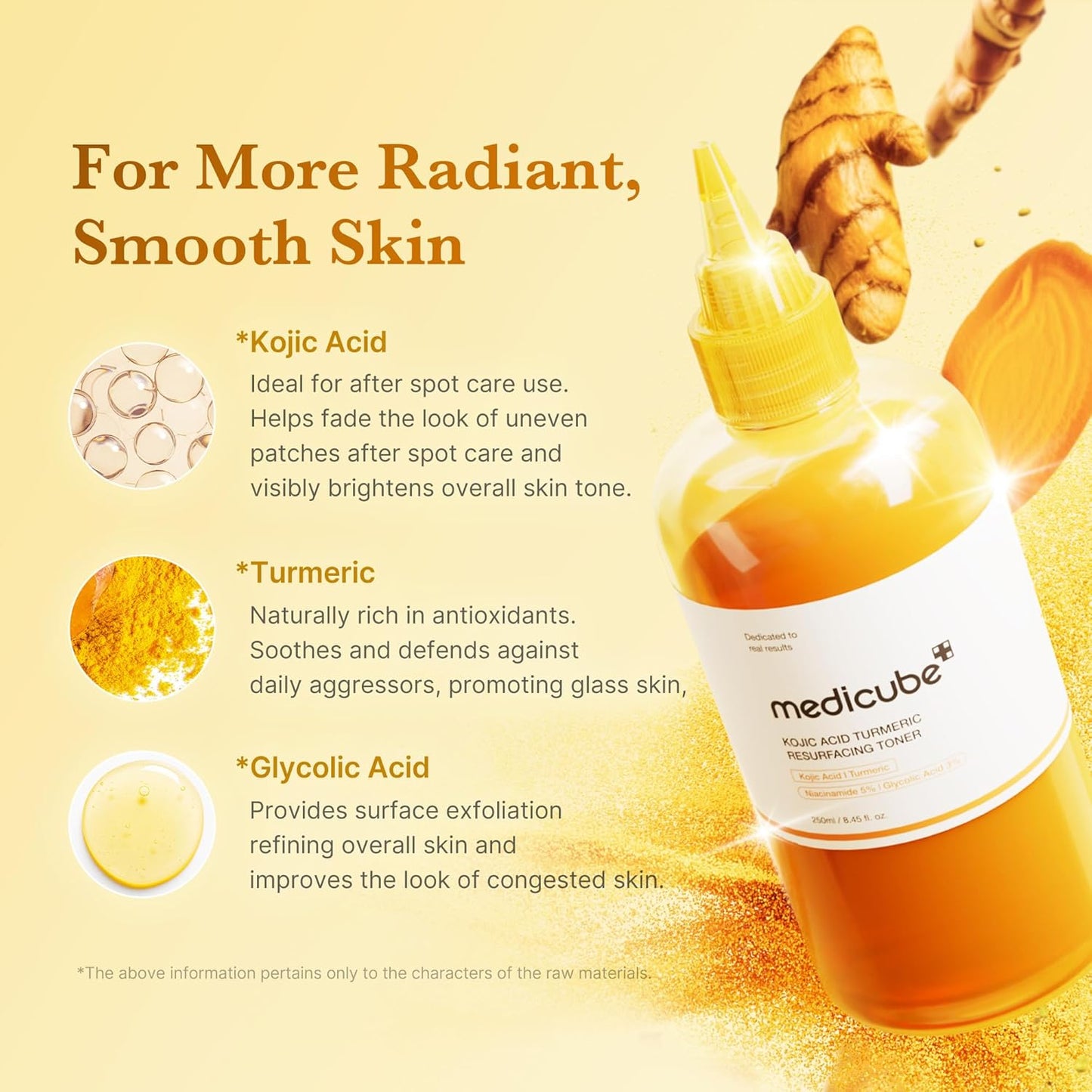 Medicube Kojic Acid Turmeric Smoothing Toner 8.45 fl oz