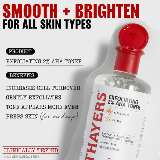 Thayers 2% AHA Exfoliating and Brightening Toner 12 FL OZ
