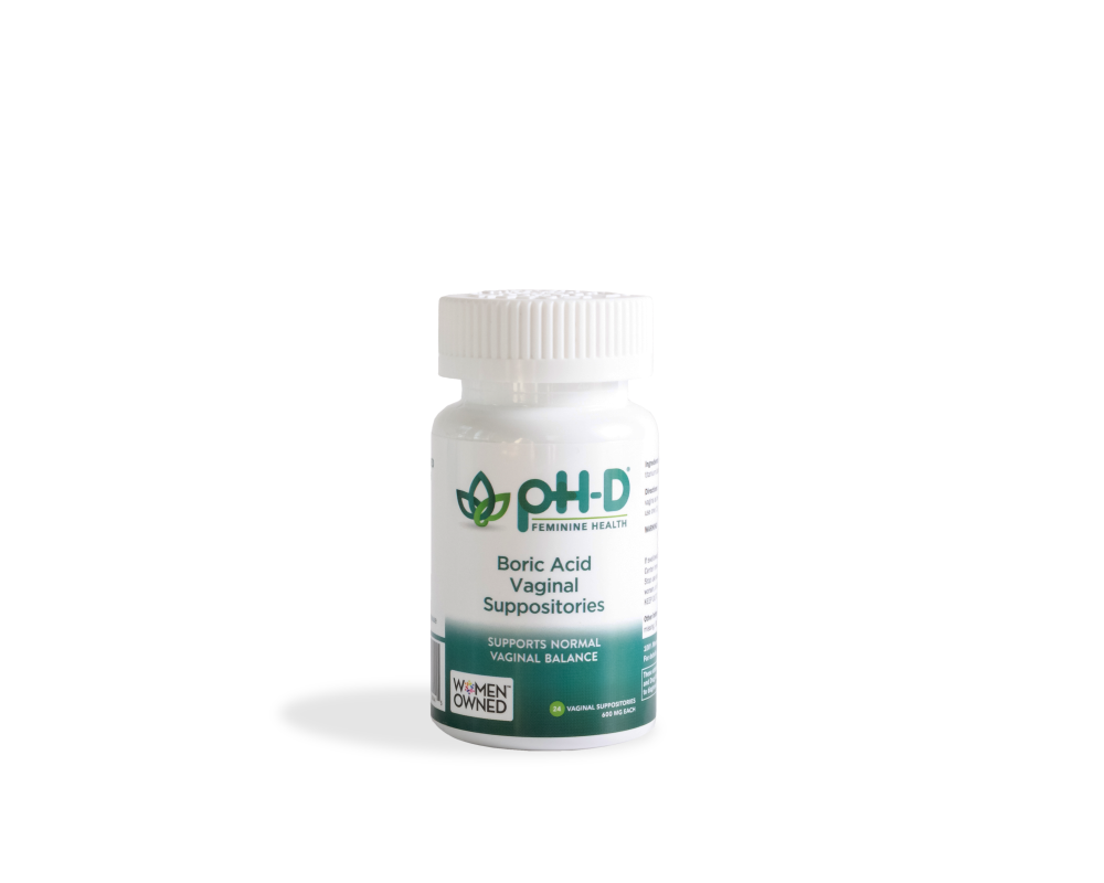 PH-D Feminine Health Boric Acid Vaginal Suppositories- 24 count